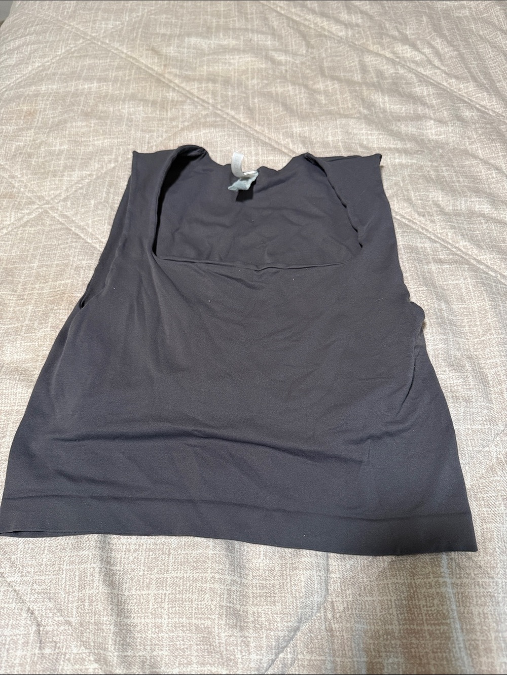 Nikibiki Brand Dark Gray Sleeveless Square-Neck Women's Top